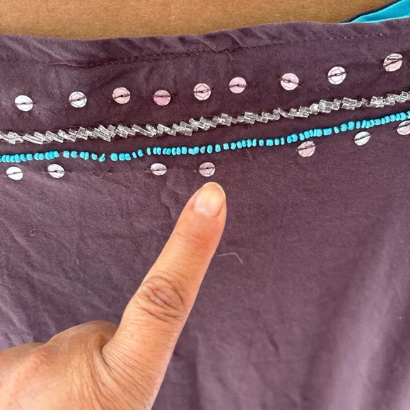 DIMRI Sequined boho gypsy skirt size medium brawn - Picture 6 of 15